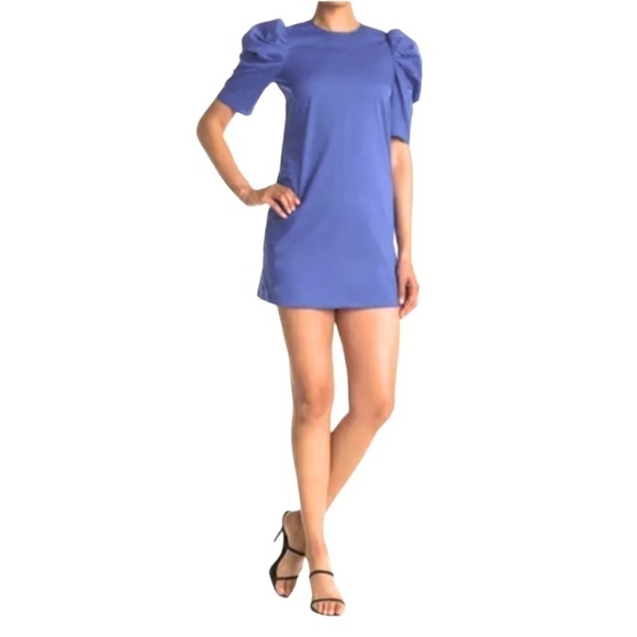 Nwt CINQ A SEPT Erin Puff Sleeve Back Button Dress